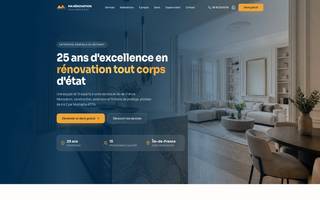 Page d'accueil du site ma-renovation.paris : entreprise générale du bâtiment à Meudon-la-Forêt, rénovation, extension et finitions de prestige en Île-de-France.