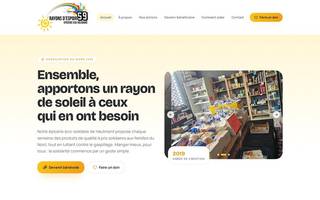 Page d'accueil du site Rayons d'Espoir 59 : épicerie éco-solidaire associative à Hautmont, paniers solidaires, collectes et dons en ligne.